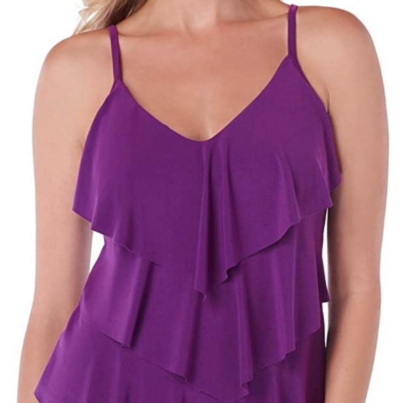Magicsuit AMETHYST Solid Rita Tankini Top - Picture 2 of 6
